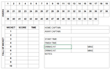 55 Over Match Card - 17 Overs Per Bowler