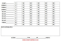 66 Over Match Card - 20 Overs Per Bowler
