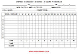 66 Over Match Card - 20 Overs Per Bowler