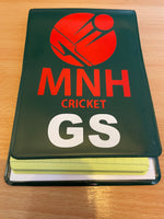 Cricket Umpire Onfield Soft Back Single Match Card Holder with Notebook and Pencil