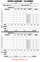 The Hundred Match Card